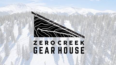 Graphic logo for Zero Creek Gear House rental shop at Winter Park Resort