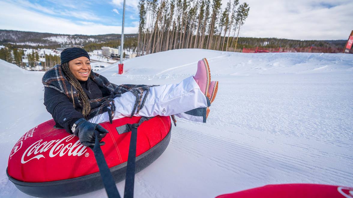 Tubing at Coca Cola Tube Hill Winter Park Resort Colorado