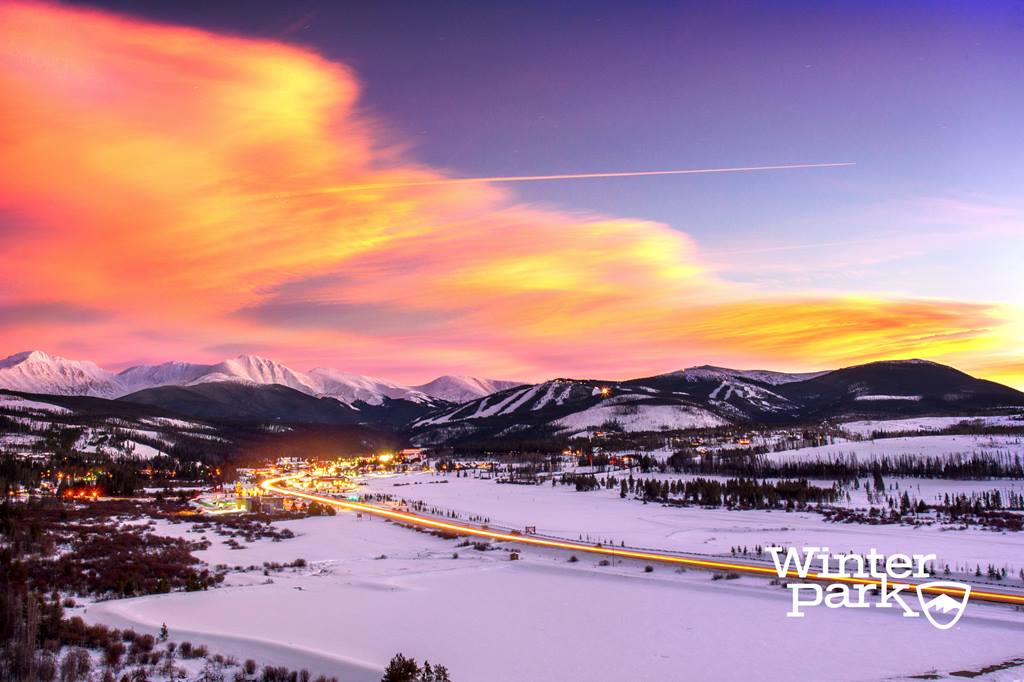 Winter Park Valley at Sunset