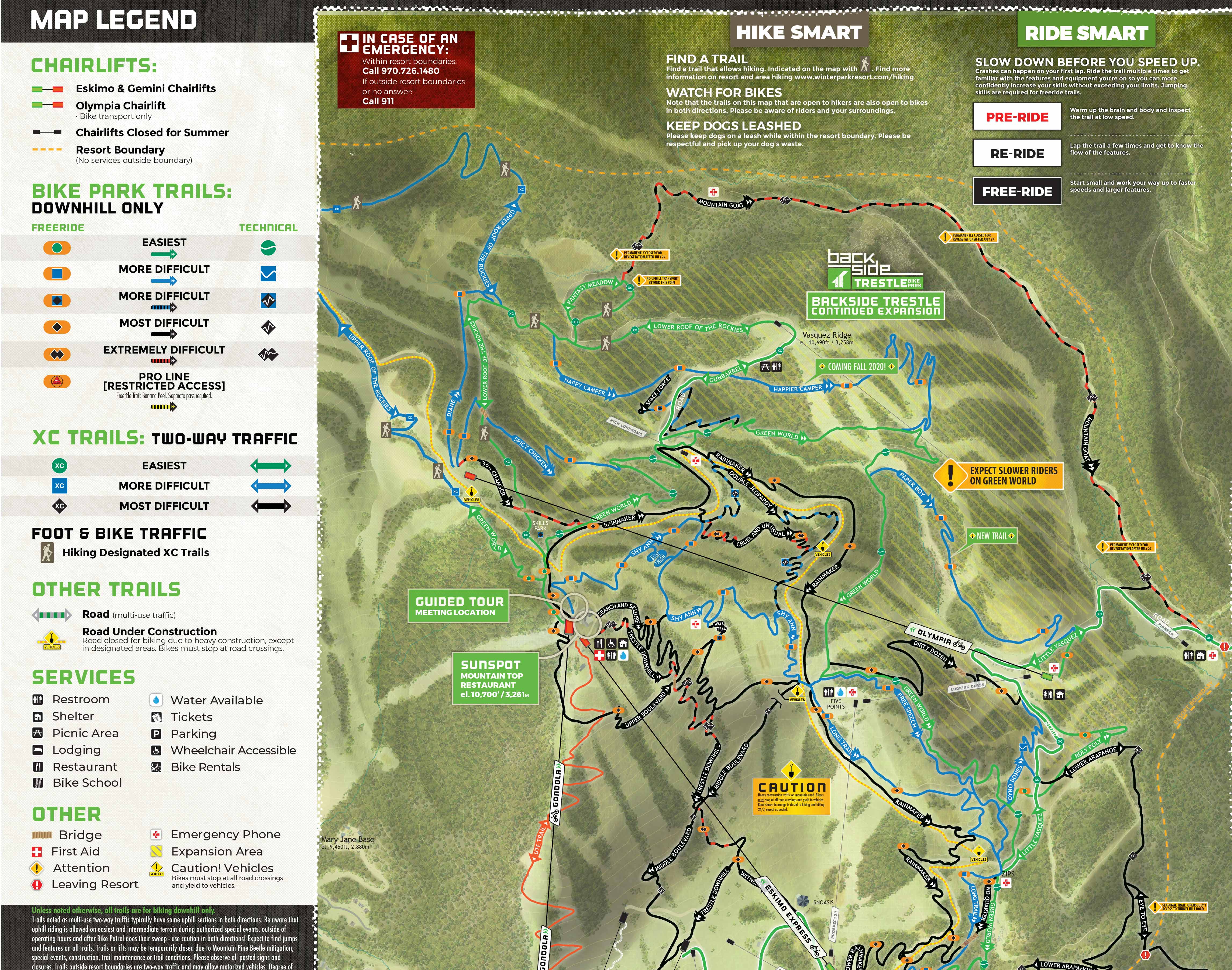 Trails and Maps - 2020 Tbp Trailmap Back