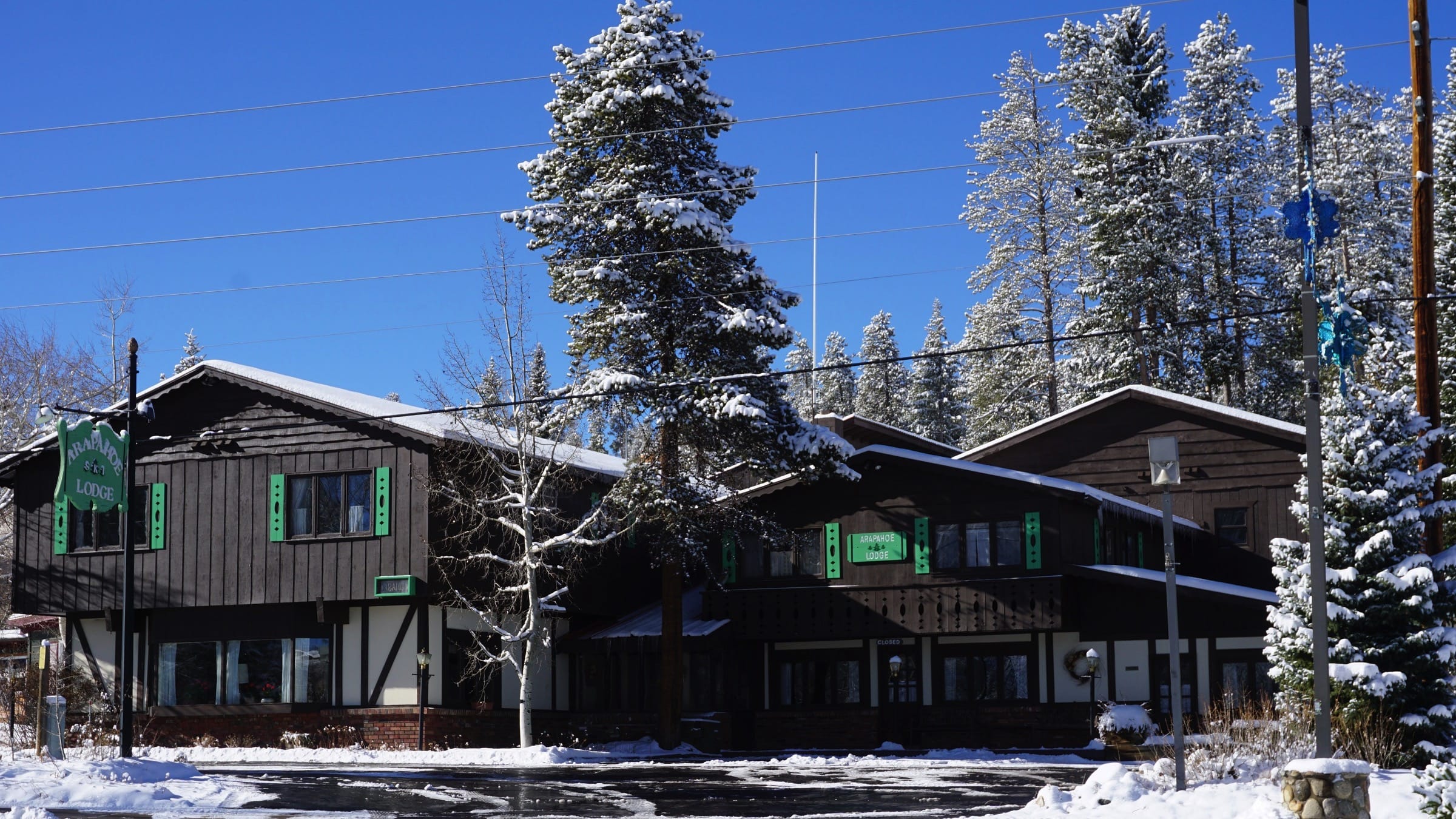 Arapahoe Ski Lodge Winter Exterior