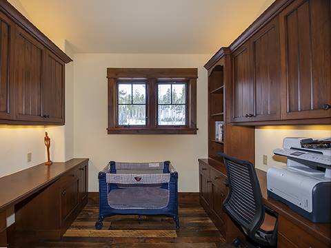 Office workstation with printer. 