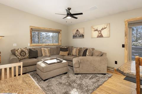 Living room with sectional couch