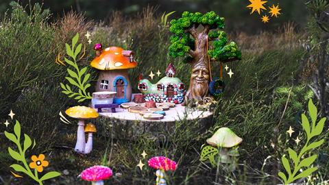 Child nature hike with fairy inspired decorations at Winter Park Resort Colorado