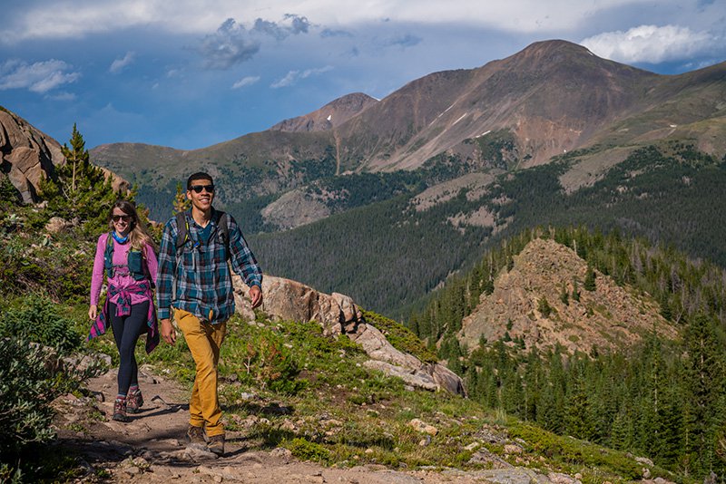 Hikers in the summer at Winter Park
