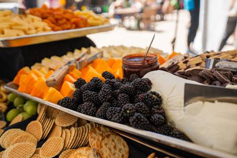 Appetizers at Rocky Mountain Wine Festival event at Winter Park Resort