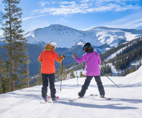 Two skiers at Winter Park Resort