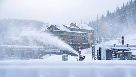 Snow blowing at Winter Park Resort Colorado
