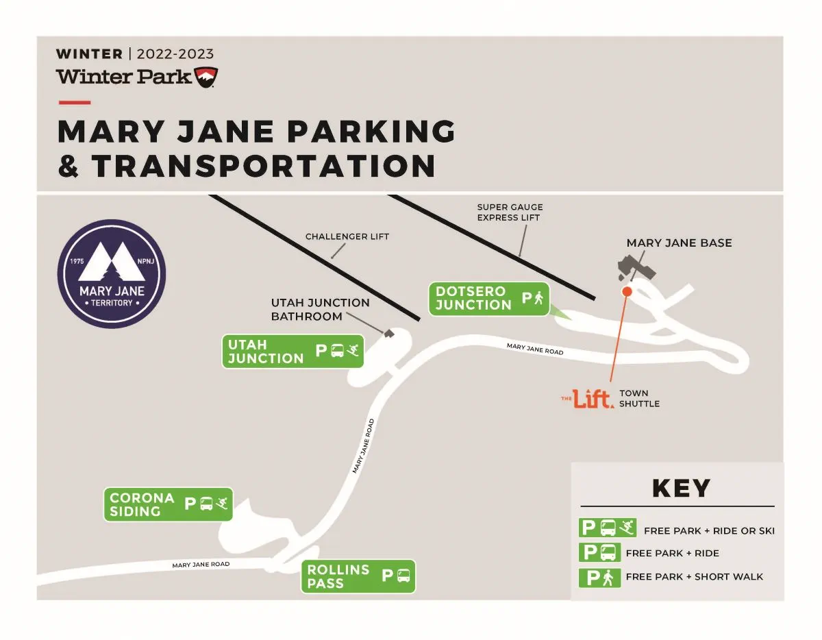 Mary Jane Parking Map 2022