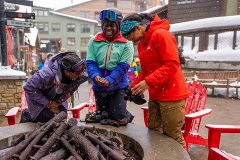 3 women laughing at the best place to ski in Colorado at Winter Park Ski Resort near Denver