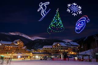 Holiday drone show at Winter Park Resort Colorado 