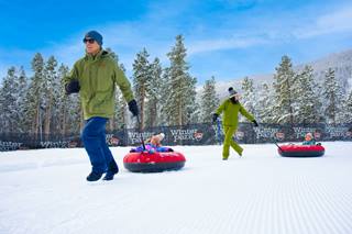 Family tubing at Winter Park Resort