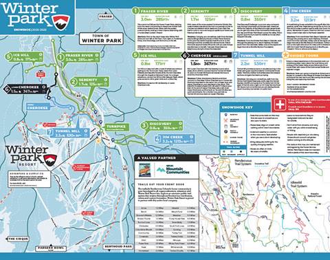 Winter Park Resort Snowshoe Map