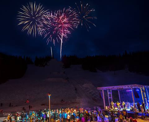 Concert and fireworks at venture out fest